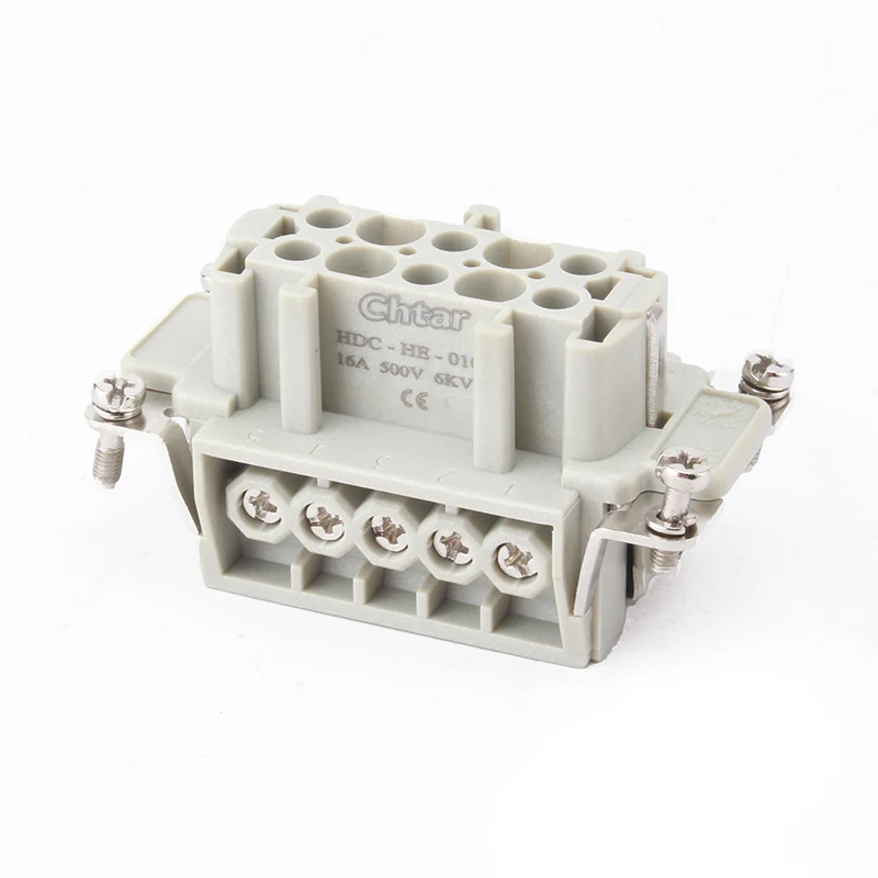 M/F 10 పిన్ ఇన్సర్ట్ హెవీ డ్యూటీ కనెక్టర్